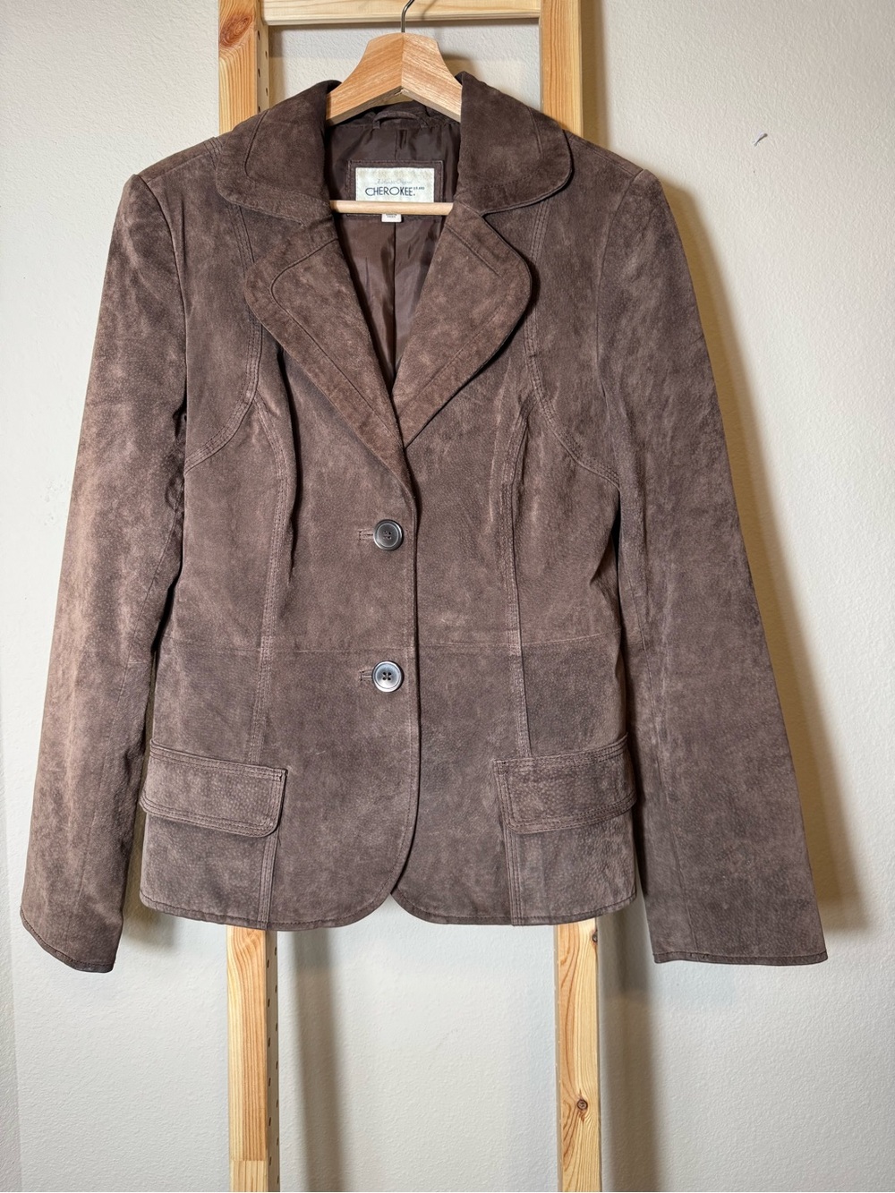 Cherokee Brown Suede Blazer Jacket